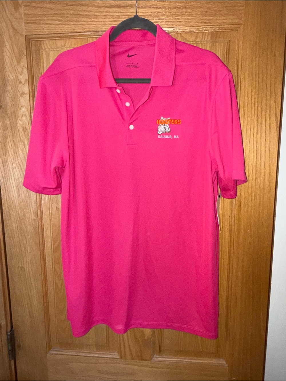 Hooters Bright Pink Nike Men’s Polo
